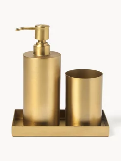 Westwing Collection Accesorios de baño de metal Halston, 3 pzas.^ Jarrones