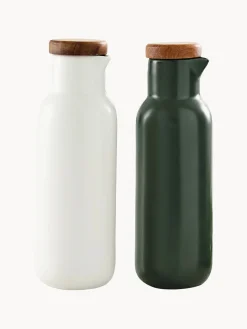 ladelle Aceitera y vinagrera de porcelana y madera Essentials, 2 uds.^ Aceiteras Y Vinagreras|Aceiteras Y Vinagreras