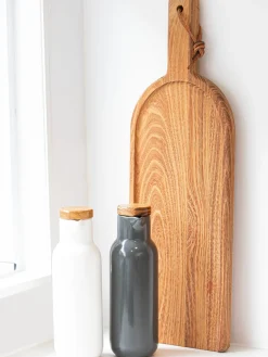 ladelle Aceitera y vinagrera de porcelana y madera Essentials, 2 uds.^ Aceiteras Y Vinagreras|Aceiteras Y Vinagreras