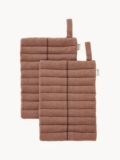 Ferm Living Agarraderas de algodón ecológico Ito, 2 uds.