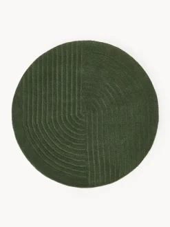 Westwing Collection Alfombra artesanal de lana Mason^ Redonda|Alfombras Rectangulares