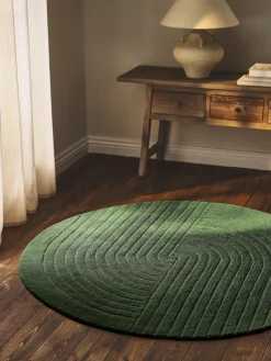 Westwing Collection Alfombra artesanal de lana Mason^ Redonda|Alfombras Rectangulares