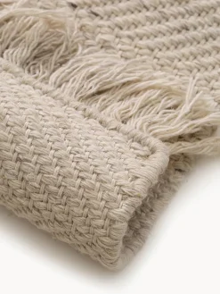 benuta Alfombra artesanal de lana con flecos Lars