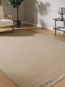 benuta Alfombra artesanal de lana con flecos Liv^ Rectangular|Alfombras Rectangulares