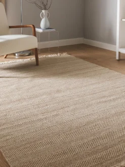 benuta Alfombra artesanal de lana con flecos Lars