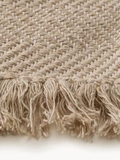 benuta Alfombra artesanal de lana con flecos Lars