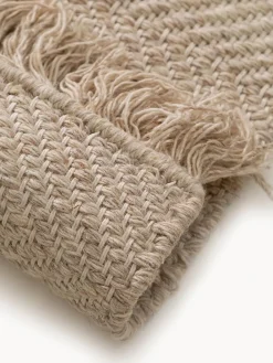 benuta Alfombra artesanal de lana con flecos Lars