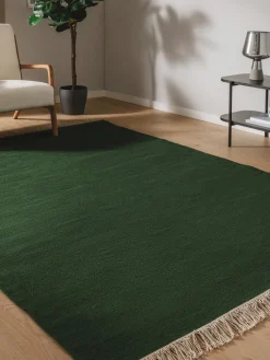 benuta Alfombra artesanal de lana con flecos Liv