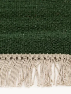 benuta Alfombra artesanal de lana con flecos Liv