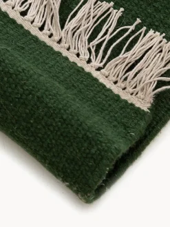 benuta Alfombra artesanal de lana con flecos Liv