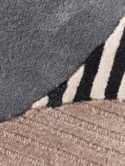 Westwing Collection Alfombra artesanal de lana texturizada Rosco^ Rectangular|Alfombras Rectangulares