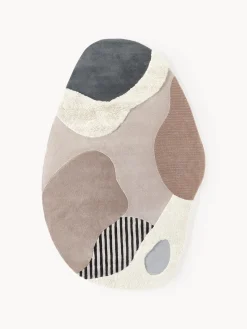 Westwing Collection Alfombra artesanal de lana texturizada Silas^ Alfombras Rectangulares|Alfombras