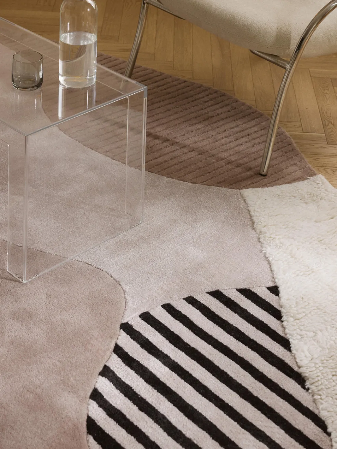 Westwing Collection Alfombra artesanal de lana texturizada Silas^ Alfombras Rectangulares|Alfombras