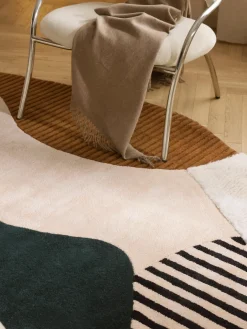 Westwing Collection Alfombra artesanal de lana texturizada Silas