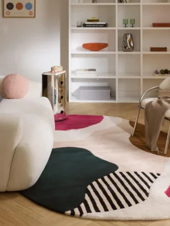 Westwing Collection Alfombra artesanal de lana texturizada Silas