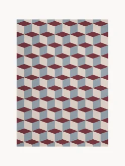 Layered Alfombra artesanal de lana Mulberry Sky