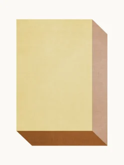 Layered Alfombra artesanal de lana de pelo corto Tekla Box