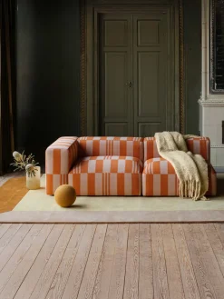 Layered Alfombra artesanal de lana de pelo corto Tekla Box