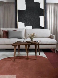 Layered Alfombra artesanal de lana Cloudberry^ Rectangular|Alfombras Rectangulares