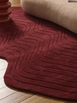 Westwing Collection Alfombra artesanal de lana con forma orgánica Aliza^ Alfombras Rectangulares|Alfombras