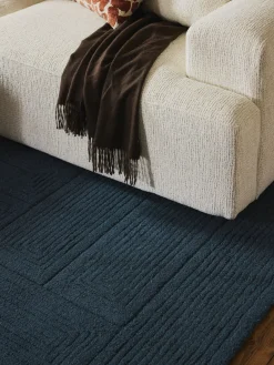 Westwing Collection Alfombra artesanal de lana con estampado geométrico Alexia^ Rectangular|Alfombras Rectangulares