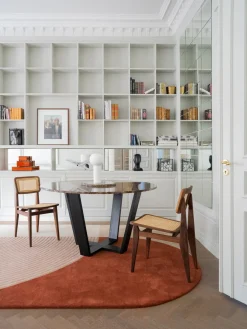 Layered Alfombra artesanal de pelo largo de lana Follow The Trace