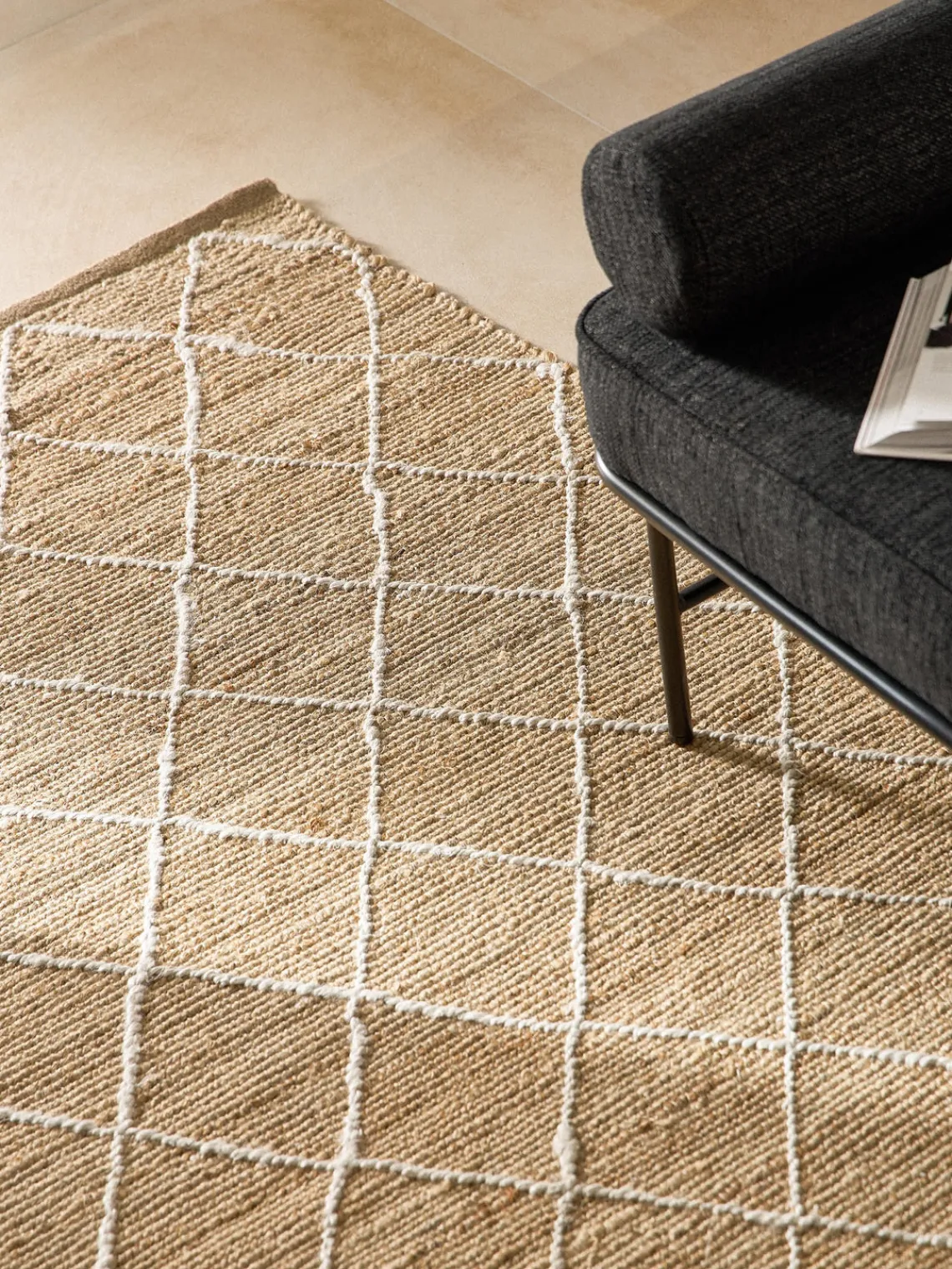 Westwing Collection Alfombra artesanal de yute Kunu