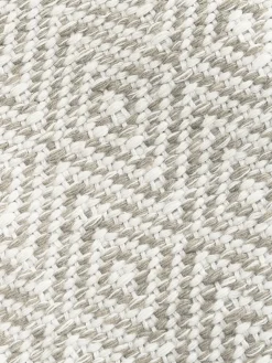 Westwing Collection Alfombra artesanal exterior con estampado de rombos vintage Rika