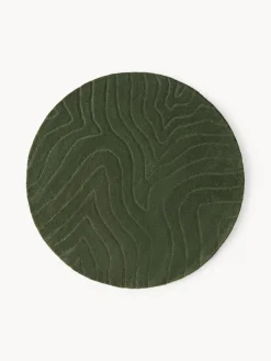 Westwing Collection Alfombra artesanal redonda de lana Aaron