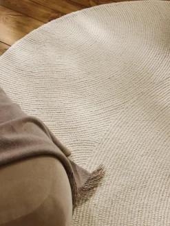 Westwing Collection Alfombra artesanal redonda de lana Eleni