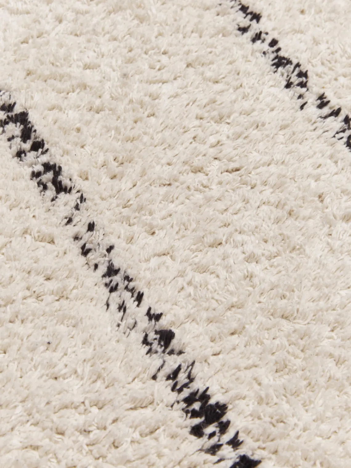 Westwing Collection Alfombra corredor artesanal de algodón con diseño de rombos y flecos Bina