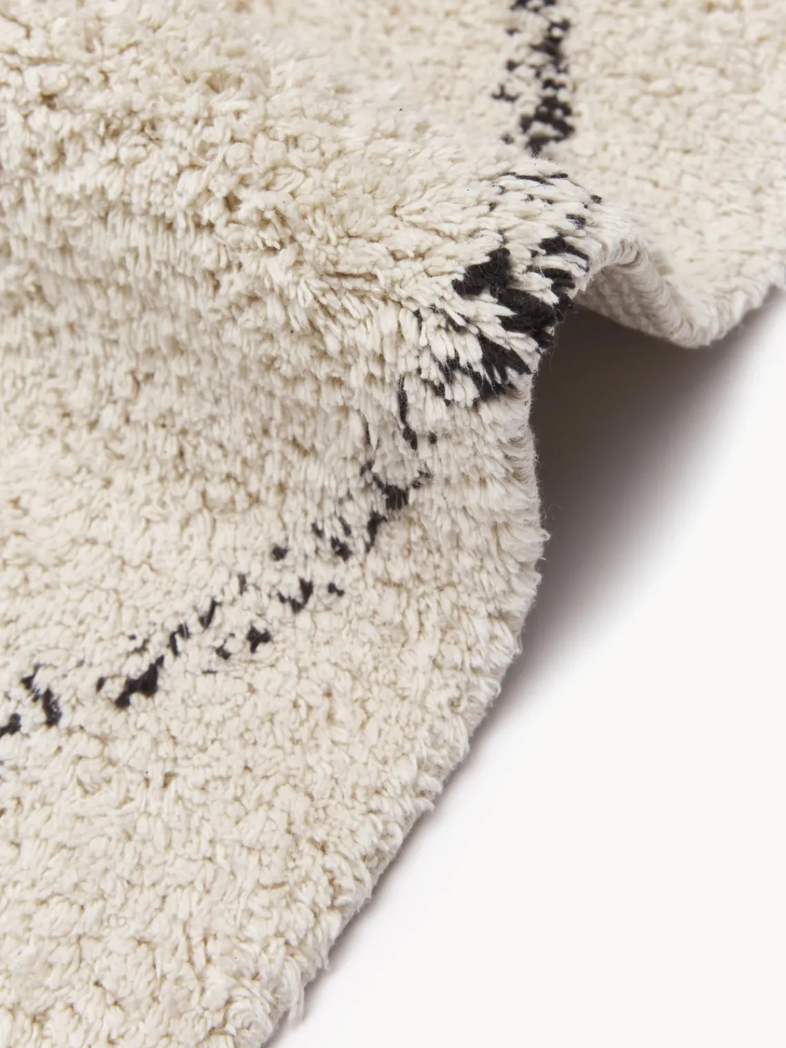 Westwing Collection Alfombra corredor artesanal de algodón con diseño de rombos y flecos Bina