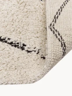 Westwing Collection Alfombra corredor artesanal de algodón con diseño de rombos y flecos Bina