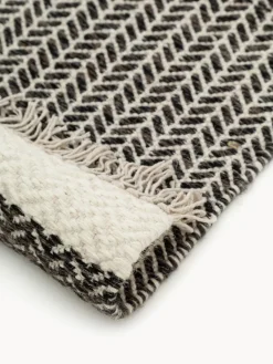 benuta Alfombra corredor artesanal de lana con flecos Kim