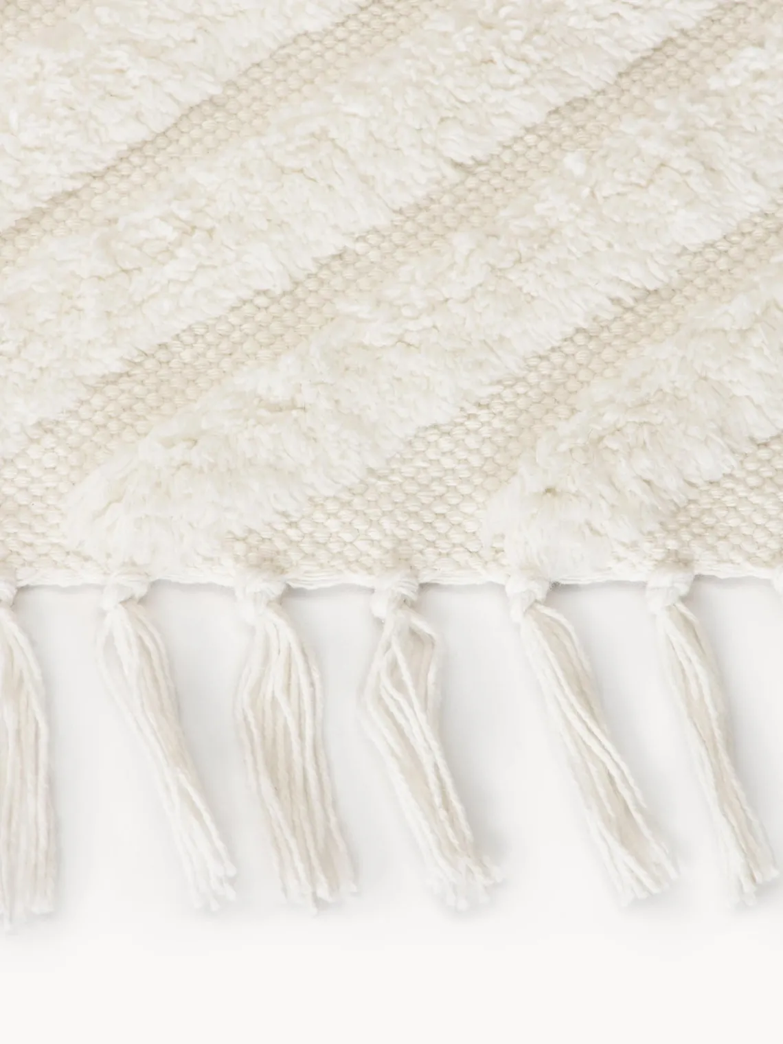 Westwing Collection Alfombra corredor artesanal de algodón texturizada Ziggy