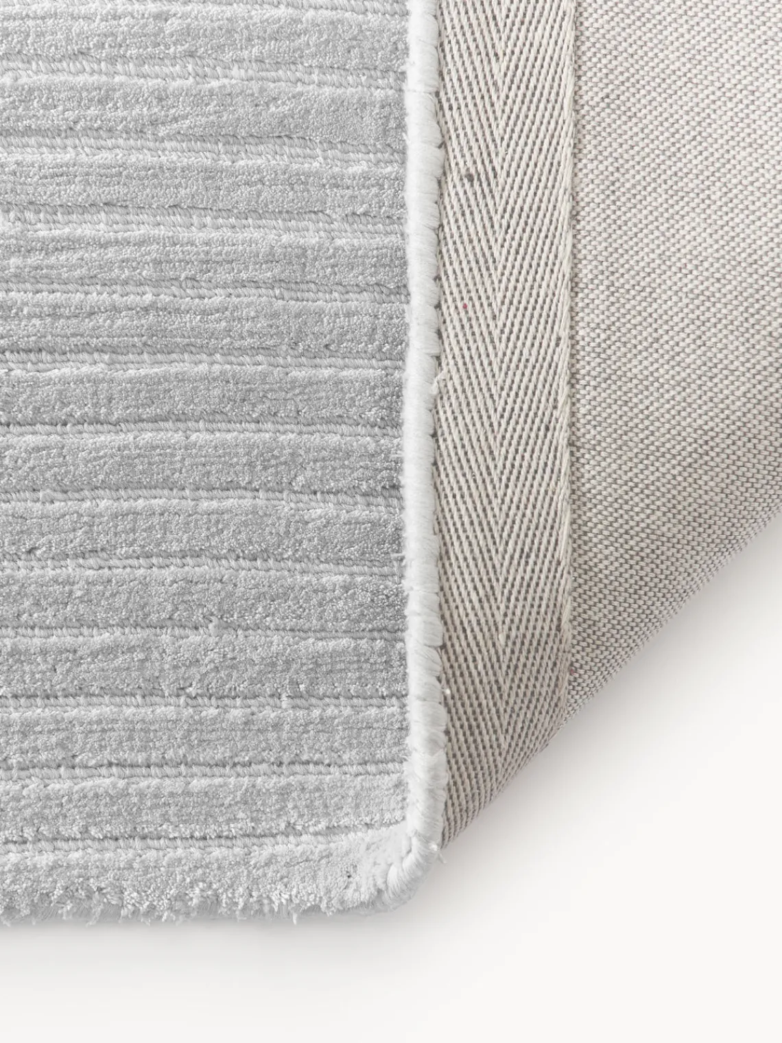 Westwing Collection Alfombra corredor artesanal de pelo largo texturizada Wes