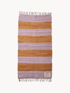 Bongusta Alfombra corredor artesanal con flecos Chindi