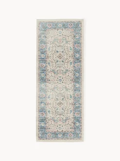 Westwing Collection Alfombra corredor artesanal exterior con estampado vintage Leonato