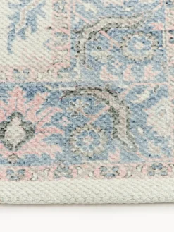 Westwing Collection Alfombra corredor artesanal exterior con estampado vintage Leonato