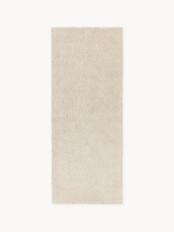 Westwing Collection Alfombra corredor de lana artesanal de pelo corto Eleni