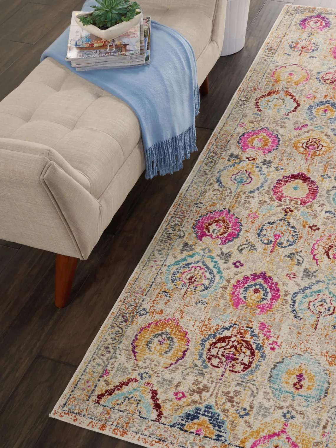 Nourison Alfombra corredor de pelo corto Kashan