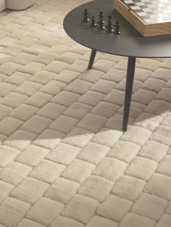 Westwing Collection Alfombra de lana artesanal texturizada Adley