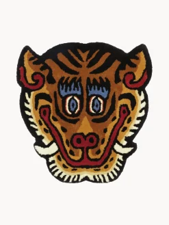 Bongusta Alfombra de lana artesanal Tiger Face