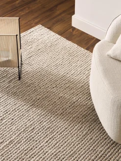 Westwing Collection Alfombra de lana trenzada Bruna