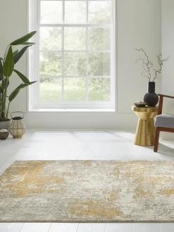 Rama Carpets Alfombra de pelo corto con motivos abstractos Rossa^ Rectangular|Alfombras Rectangulares