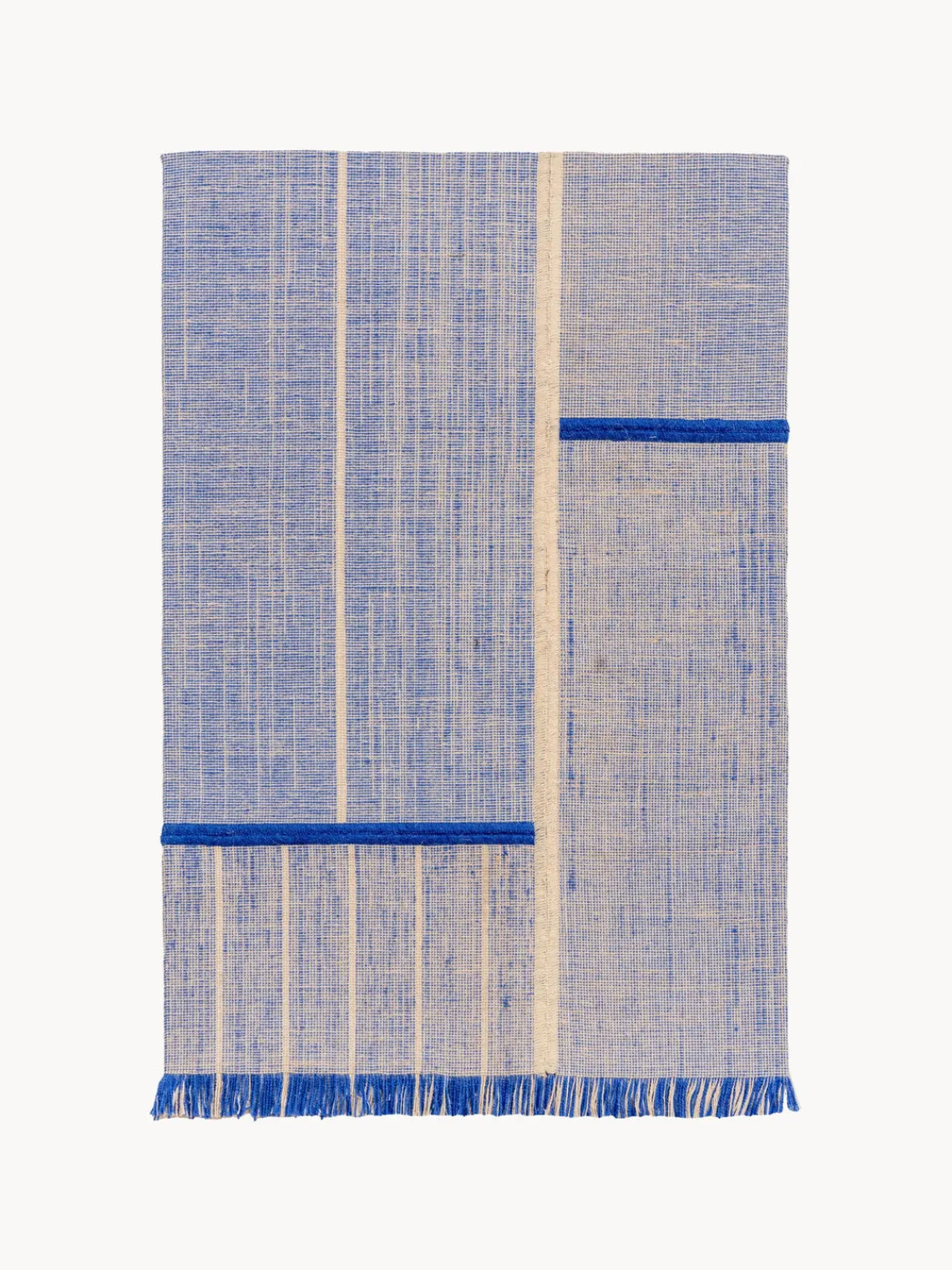 Louis de Poortere Alfombra de pelo corto con flecos diseño Folkform Monochrome