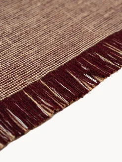 Louis de Poortere Alfombra de pelo corto con flecos diseño Folkform Monochrome^ Rectangular|Alfombras Rectangulares