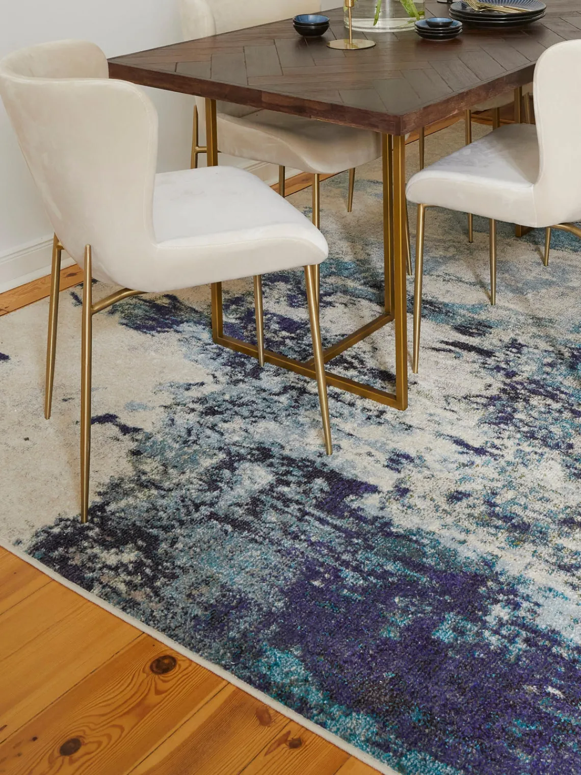 Nourison Alfombra de pelo corto de diseño Celestial