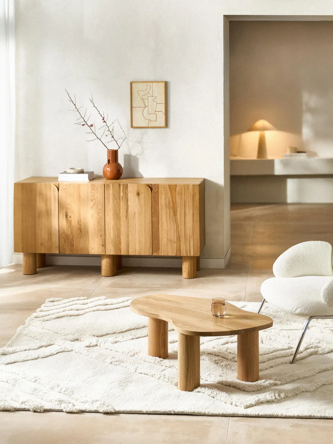 Westwing Collection Alfombra de pelo largo texturizada Magda