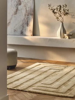 Westwing Collection Alfombra de pelo largo texturizada Genève^ Rectangular|Alfombras Rectangulares